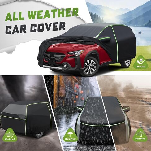 Car Cover for Ford Bronco 4-Door 2021-2024, Full Car Cover All Weather Car Covers for Bronco, Waterproof Outdoor Cover with Zipper Door Reflective Strips in Saudi Arabia