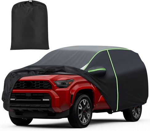 Car Cover for Ford Bronco 4-Door 2021-2024, Full Car Cover All Weather Car Covers for Bronco, Waterproof Outdoor Cover with Zipper Door Reflective Strips in Saudi Arabia