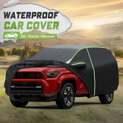 Car Cover for Ford Bronco 4-Door 2021-2024, Full Car Cover All Weather Car Covers for Bronco, Waterproof Outdoor Cover with Zipper Door Reflective Strips in Saudi Arabia