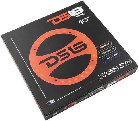 DS18 PRO-GRILL8LGO GRILL SPEELER مدمجة في ضوء RGB-8 بوصة ، طلاء الأشعة فوق البنفسجية ، مقاومة للخدش ، حماية وتغطية مكبرات الصوت الخاصة بك (واحد) in Saudi Arabia