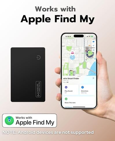 JTD Airtags & Wallet Tracker Card, Find My Wallet Card, IP67 Waterproof, Compatible with Apple (iOS Only), Luggage Label Item Locator (2tags1card) in Kuwait