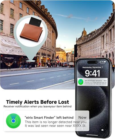 JTD Airtags & Wallet Tracker Card, Find My Wallet Card, IP67 Waterproof, Compatible with Apple (iOS Only), Luggage Label Item Locator (2tags1card) in Kuwait