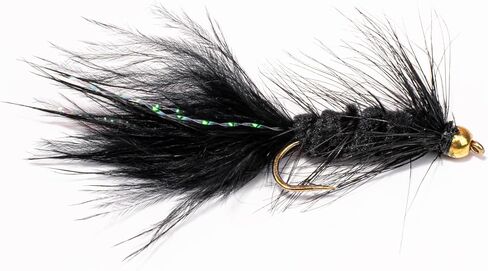 Wooly Bugger Flies for Trout 12 Pack - Hook Size 8-10, Black, Brown, Olive, White, Wet Fly Fishing Accessories, Wet Fies, Streamer Fly Box, Flies for Fly Fishing Bass Panfish in Saudi Arabia
