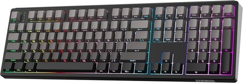 EPOMAKER TH108 Full Size Mechanical Keyboard, Wireless Gaming Keyboard with 8000mAh Battery, Creamy Gasket, 108 Keys, Hot Swap, Custom Driver, RGB Backlight (Blue&White, Sea Salt Silent) in Saudi Arabia