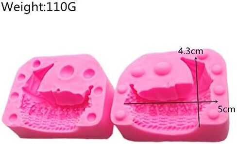 3D Knitted Baby Shoes Silicone Fondant Molds Cake Baking Tool Cake Decorating Sugarcraft DIY Mold Candle Soap Polymer Clay Craft Silicone Mold in Kuwait