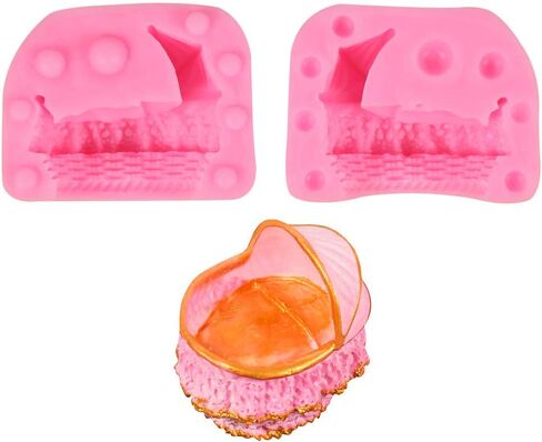 3D Knitted Baby Shoes Silicone Fondant Molds Cake Baking Tool Cake Decorating Sugarcraft DIY Mold Candle Soap Polymer Clay Craft Silicone Mold in Kuwait