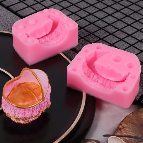 3D Knitted Baby Shoes Silicone Fondant Molds Cake Baking Tool Cake Decorating Sugarcraft DIY Mold Candle Soap Polymer Clay Craft Silicone Mold in Kuwait