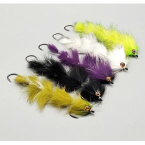 Pack of 5 Articulated Fish Spine Fly Big Game Changers Lure Streamers for Trout Bass Pike Tarpon
