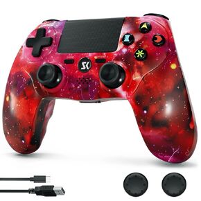 وحدة التحكم اللاسلكية Kujian لـ PS4 ، متوافقة مع PlayStation 3/4/Pro/Slim/PC التحكم عن بُعد ، اهتزاز مزدوج ، لوحة تعمل باللمس ، مستشعر حركة ستة محاور ، مقبس سماعة الرأس الاستريو