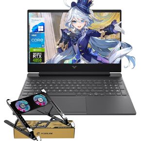 HP Victus 15 Intel i5-13420H (Beats Intel i7-12650H), NVIDIA RTX 4050 Gaming Laptop, 15.6 FHD 144Hz IPS, 32GB RAM, 1TB SSD, Wi-Fi 6, Backlit KB, Win11 Home, Bundle with PCO Notebook Folding Radiator