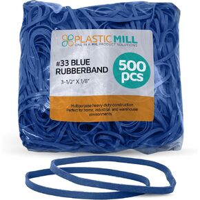 PlasticMill Rubber Bands - #33 Size - White Rubberbands - 1LB/500 Count in Kuwait