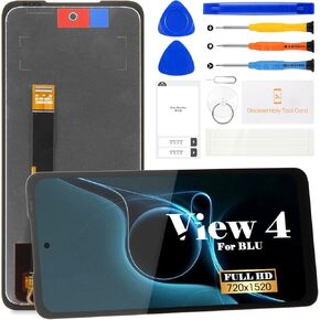for BLU View 4 LCD Display for BLU View 4 Screen Replacemet for BLU View 4 B135DL Touch Screen Digitizer Display Assembly Repair Kits Without Frame(Black) 6.1"