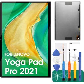 for Lenovo Yoga Pad Pro 2021 Screen Replacement for Lenovo Yoga Tab 13 YT-K606 YT-K606M Touch Screen Digitizer Display Assembly Repair Kits (Black)