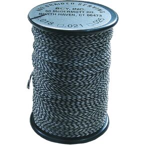 BCY 62 Braided Center Serving Black/White .021 75 yds.