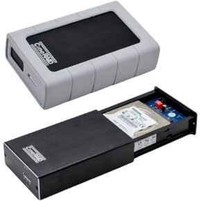 CR-H218P USB 3.1 Gen 2 Dual-Bay RAID Enclosure – Portable 2.5" SATA SSD/HDD Case with RAID 0/1/JBOD/Normal, Shock Protector, Bus-Powered, Compatible with Win/macOS/Linux