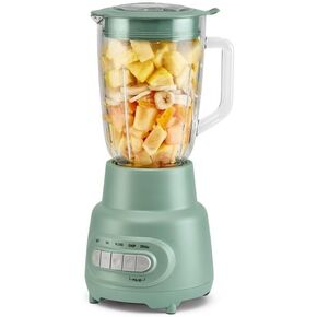 Glass Jar 5 Speed Blender With 6-Cup Jar (48Oz) Capacity, Sage Green, New,5-Speed Functionality, Ice-Crushing Moto, Dishwasher-Safe Glass Jar