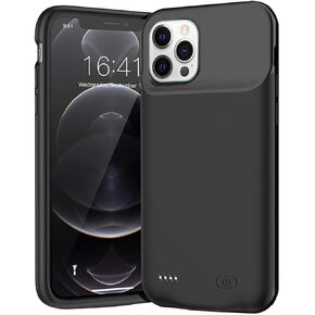 Battery Case for iPhone 12 Pro Max, Upgraded 8500mAh Slim Portable Protective Charging Case Compatible with iPhone 12 Pro Max (6.7 inch) Rechargeable Battery Pack Charger Case with Carplay (Black)