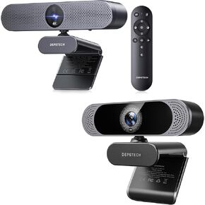 DEPSTECH DW50 Pro Ultra HD 1/2.55'' Sony Sensor 4K Zoomable Webcam with Microphone and Remote + DW49 HD 8MP Sony Sensor 4K Webcam
