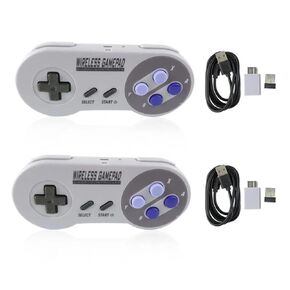 Artmavin 2Pcs 2.4GHz Wireless Gamepad Controller Set with USB Receiver, Compatible for Ma-c, for Windows, for Android, for SNES