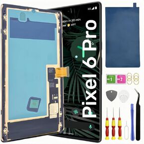 OLED Pixel 6 Pro Screen Replacement for Google Pixel 6 Pro LCD Screen Pantalla Touch Digitizer عرض مع مجموعة أدوات الإطارات Gluog G8VOU Puredprint