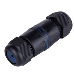 Vericom MCP6S-04683 Cat5 Cat5e Cat6 Cat6e RJ45 Short Shielded Female Waterproof Weatherproof Indoor/Outdoor Splice Coupler/Connector - Black (2-Pack)