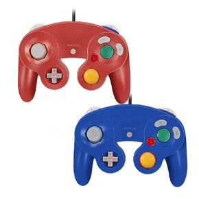 Controller Replacement for Gamecube Controller, GALGO Classic Wired Controller for Wii Nintendo Gamecube (Blue & Red-2Pack).