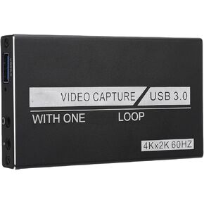 Bewinner 4K HDMI Video Capture Card for Gaming, Streaming, Teaching, HDMI to USB 3.0 Capture Card with Loop Out 1080P 60FPS Video Output