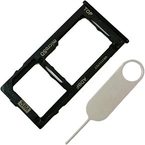 Micro SD SIM SIM TRAY SLOT SLOT PARTS استبدال Samsung Galaxy A42 A426U A426U1 A426W IND CARD القوس (أسود)