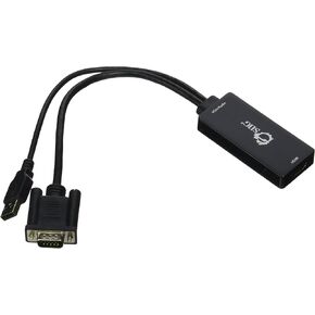 SIIG CE-VG0U11-S1 Portable VGA and USB Audio to Video Converter, Black