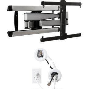 SANUS Premium Full Motion TV Wall Mount for TVs Up to 90" with in Wall Cable Management Kit