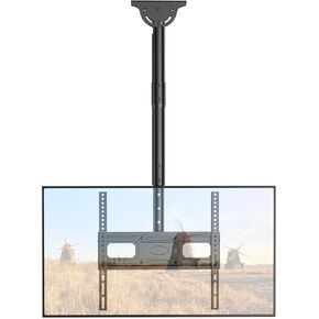 WALI Ceiling TV Mount Long Arm, Full Motion Adjustable Bracket Fits Most LED, LCD TVs 26 to 65 inch, up to 99lbs, Height Extension up to 35.8 Inch, Mounting Holes up to 400x400mm (CM2665XL-P), Black