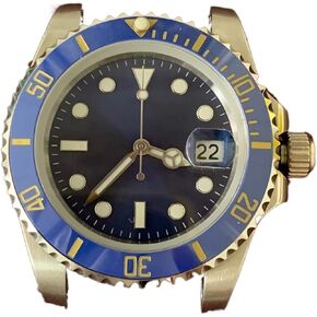 SUB Watch Automatic Movement 40mm Stainless Steel Case Men's Modification Accessories Blue Dial Luminous Pointer Ceramic Bezel Watch case