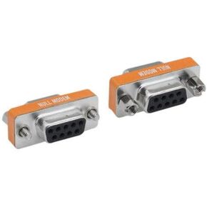 Kentek Mini DB9 أنثى إلى أنثى F/F التسلسلية/في مودم ميني ميني فارم مقرن RS-232 Crossover نقل البيانات