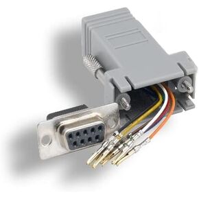 kentek d-sub adapter adapter db9 female to rj45 rj-45 female f/f serial jack clop console console ethernet cat5e cat6