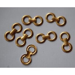 Raw Brass Link Look Ring Connectors Drops mtl288