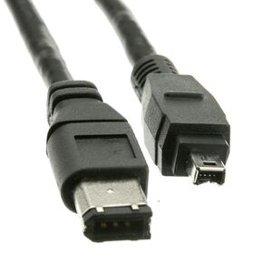 Firewire 400 6 Pin to 4 Pin cable, IEEE-1394a, 6 Feet