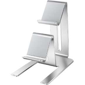 Controller Holder – 2 Tier Universal Aluminum Display Stand Accessories PC Gaming Desk Decor Stuff Gamer Gifts for Xbox Series X S, Elite 2, PS5, PS4, PS3, Switch Pro, etc