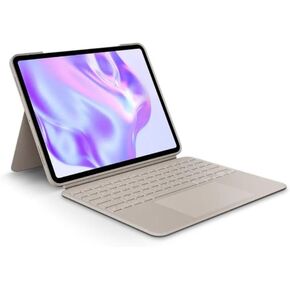 Logitech Combo Touch iPad Pro 13-inch (M4)(2024) Keyboard Case - Detachable Backlit Keyboard with Kickstand, Comfortable Typing, Multi-use Mode - Sand (Renewed)