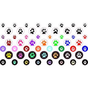 StickerTalk Paw Print Camera Dots Webcam Covers, 1 Sheet of 32 Stickers at 0.25 inches Diameter, 21 Stickers at 0.375 inches Diameter.