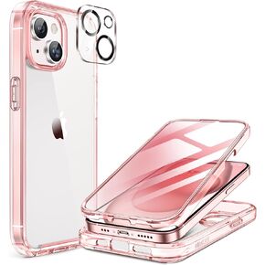 Miracase for iPhone 15 Case CASE CLEAR CLEAR BLOOTION GLASS SCREETS STREACTORSITOR و CAMPAR