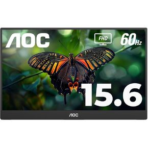 AOC 16T10 Portable Monitor 15.6 Inch FHD 1920x1080, IPS Panel, USB Type C x2,Mini HDMI x1, Smart Cover Included