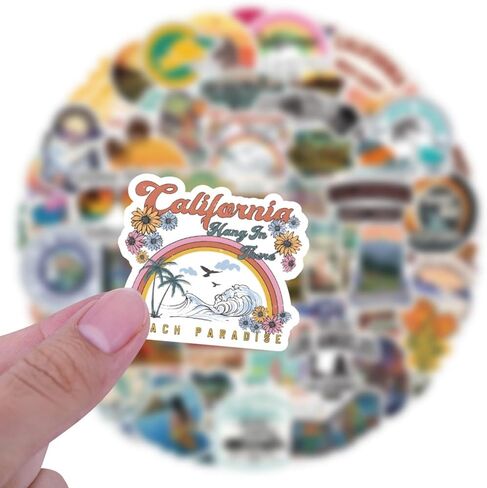 63pcs National Parks Stickers, Waterproof National Park Stickers for Water Bottle Car Laptop, Outdoor Nature Decals for Laptop Car Journal Luggage(P) in Saudi Arabia
