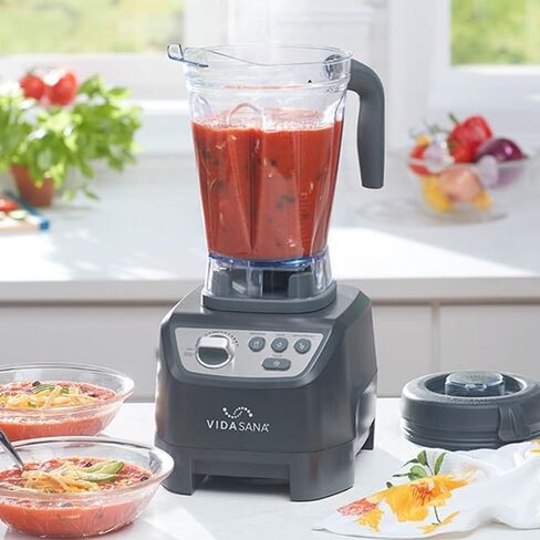 Princess House Vida Sana Blender for Smoothies, Soups, Dips and More, 1500 Watts, Stainless Steel Blade, 4 Preset Functions, Large, Grey, Professional Blender, Easy Clean (White) in Saudi Arabia