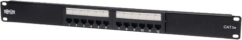 Tripp Lite 12-Port 1U Rackmount Cat5e 110 Patch Panel 568b ، RJ45 Ethernet (N052-012) in Saudi Arabia