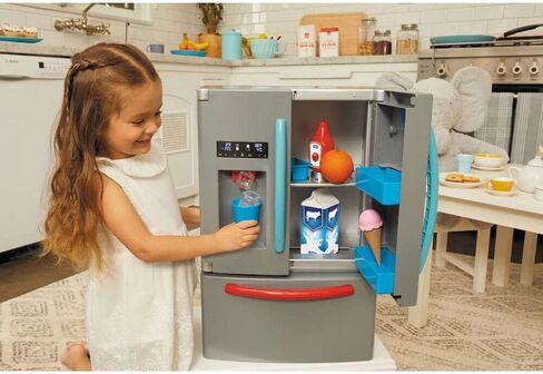 Little Tikes First Fridge Refrigerator with Ice Dispenser Pretend Play Appliance for Kids, Play Kitchen Set with Playset Accessories Unique Toy Multi-Color, 15.8" Wide x 11.5" deep x 23" Tall in Saudi Arabia