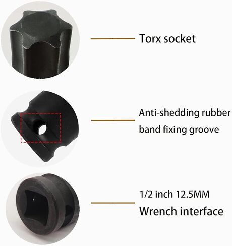 T70 Torx Star 6 Point Impact Bit Socket, T70 1/2-Inch Square Drive 3-Inch Long Torx Socket, Cr-Mo Steel Lengthen Screwdriver Socket Adapter Tool in Saudi Arabia