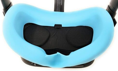 TNE Face Cushion & Controller Covers - Protective Gaming Case Compatible for Oculus Quest 1 - Silicone Mask, Grip Skin, Thumb Caps, Lens Pad, & Knuckle Strap Hand Grips - VR Headset Accessories (Blue) in Saudi Arabia