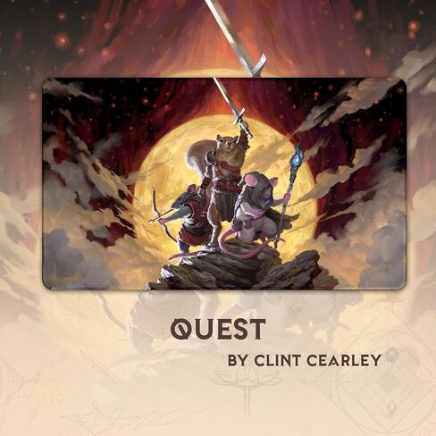 Paramint Quest (Stitched) - MTG Playmat by Clint Cearley - Compatible with Magic The Gathering Playmat - Play MTG, YuGiOh, TCG - Original Play Mat Art Designs & Accessories in Saudi Arabia