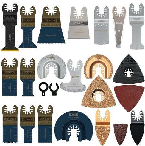 XXGO 105 Pcs Oscillating Multi Tool Sanding Pads Kits 2 Pcs Triangle Sanding Pads 3 Pcs Finger Sanding Pads 100 Pcs Multi Tool Sandpaper for Wood Sanding XG3105 in Kuwait