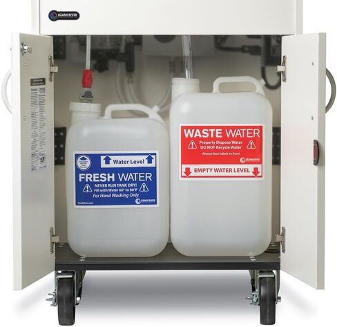 Ozark River Portable Sints Lil Premier ، ارتفاع الطفل ذاتيًا محمولة مع الماء الساخن للأطفال ، ومحطة غسل اليدين في الماء الساخن لرسائل السيارات والفصول الدراسية ، وحوض محمول بحجم الطفل in Kuwait